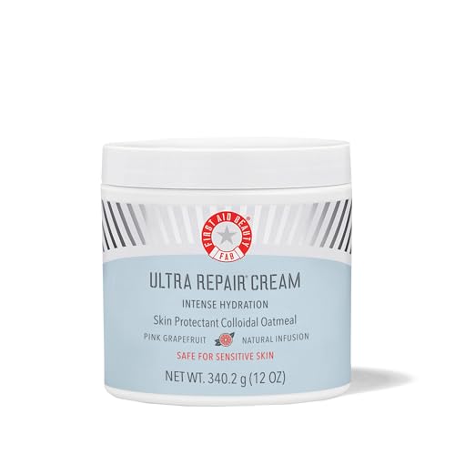 First Aid Beauty, Moisturizer Ultra Repair Cream, Pink Grapefruit, 12oz/340.2g