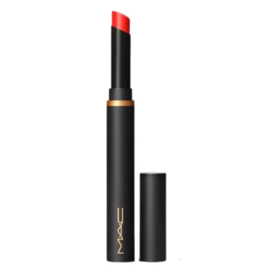 MAC, Lipstick Powder Kiss Velvet Blur Slim, Devoted To Danger, 0.07oz/2g