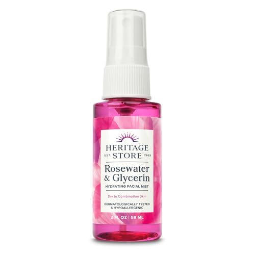Heritage Store, Face Mist Hydrating Rosewater & Glycerin, Dry, 2oz/59ml