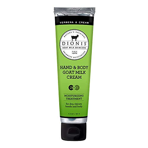 Dionis, Moisturizer Goat Milk Cream Hand & Body, Verbena & Cream, 3.3oz/93g