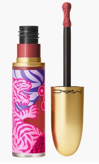 MAC, Lipstick Powder Kiss Liquid, Luck Be A Lotus, 0.17oz/5ml