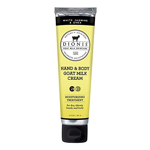 Dionis, Moisturizer Goat Milk Cream Hand & Body, White Jasmine & Shea, 3.3oz/93g