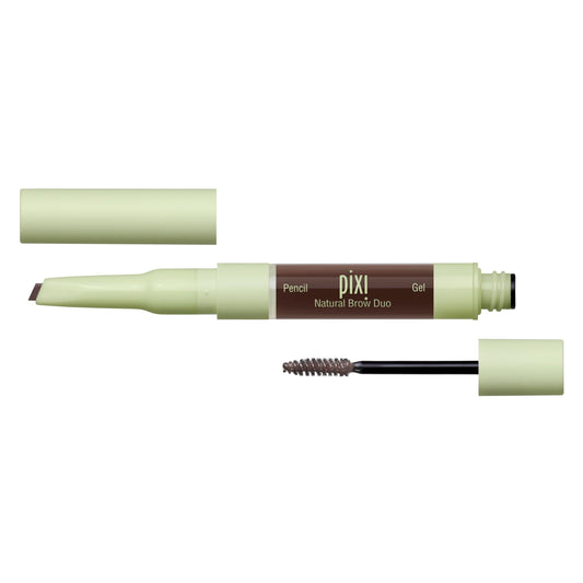 Pixi, Eyebrow Duo Natural, Deep Brunette, 0.007oz/2g