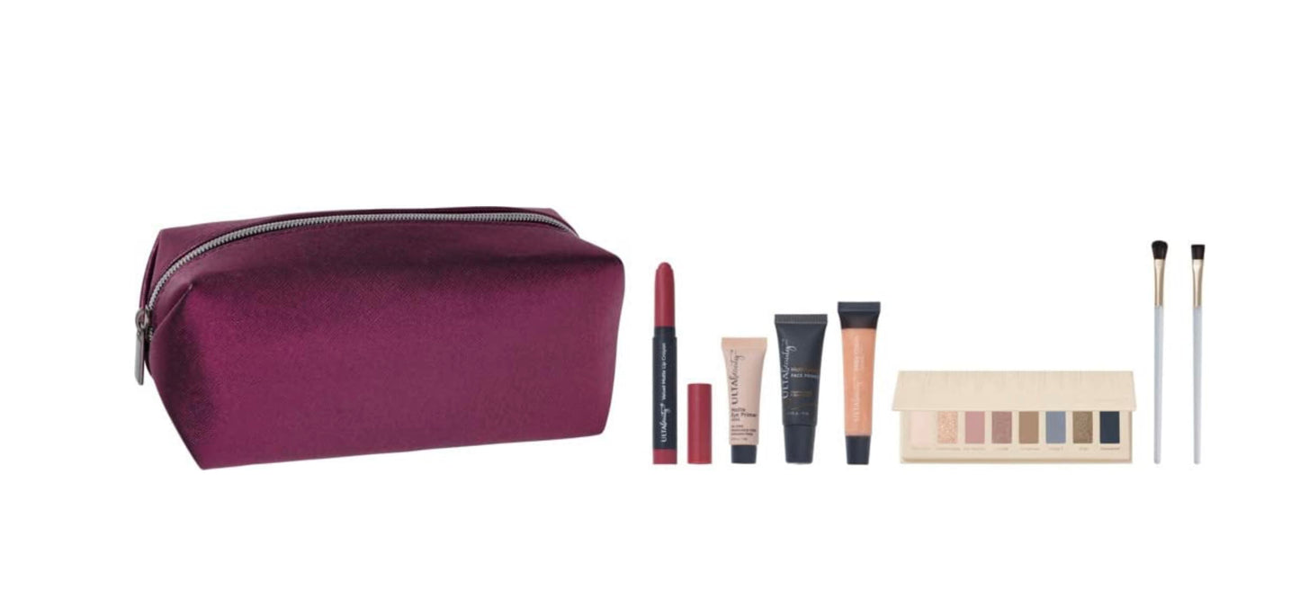 Ulta, Set, Makeup, Magenta Bag, 8pc