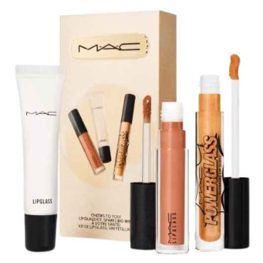 MAC, Set, H22 Cheers To You Lipglass Kit, Sparkling Wine, 3pc