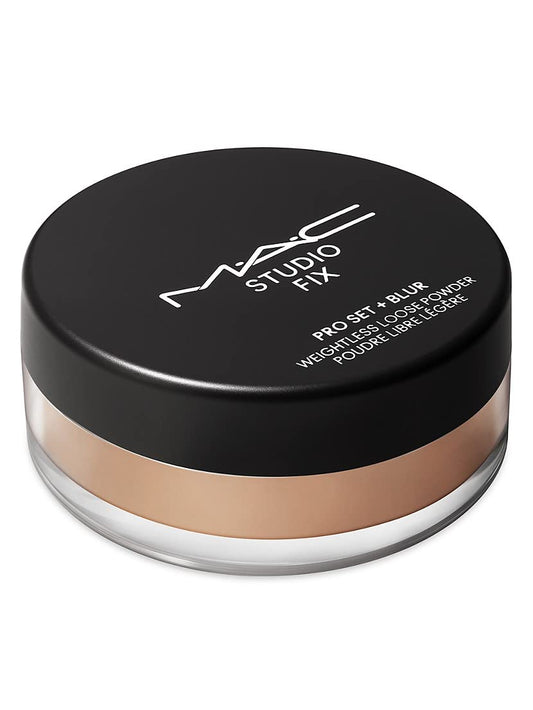 MAC, Powder Studio Fix Set+Blur Weightless Loose, Dark, 0.22oz/6.5g