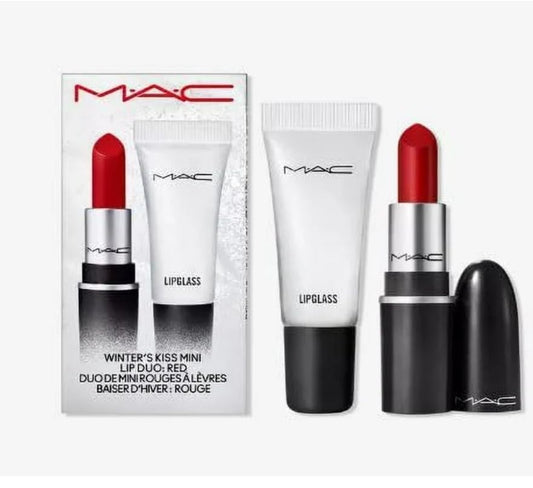 MAC, Set, H23 Winters Kiss Mini Lip Duo, Red, 2pc