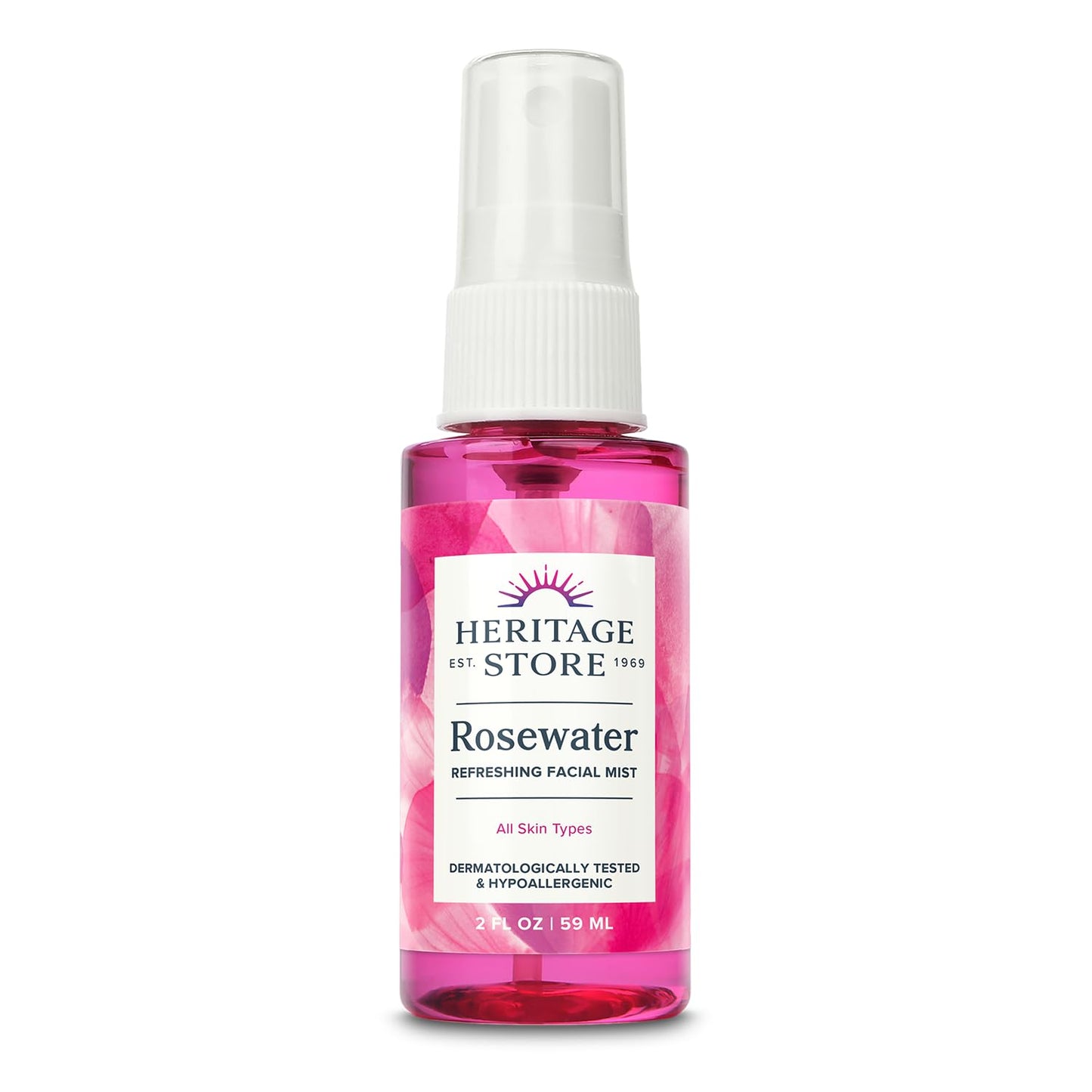 Heritage Store, Face Mist Refreshing Rosewater, 2oz/59ml