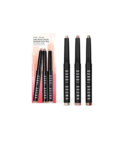 Bobbi Brown, Set, Long-Wear Cream Shadow Stick Trio Moonstone, Shell & Smokey Topaz, 3pc