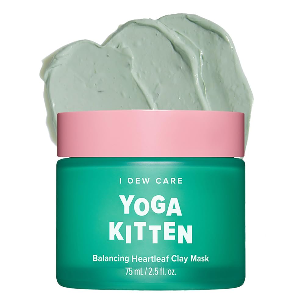 I Dew Care, Mask Balancing Heartleaf Clay, Yoga Kitten, 2.5oz/75ml