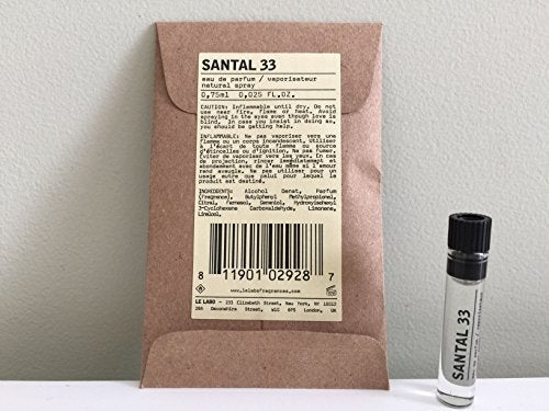 Le Labo, Fragrance, Santal 33, 0.025oz/0.75ml