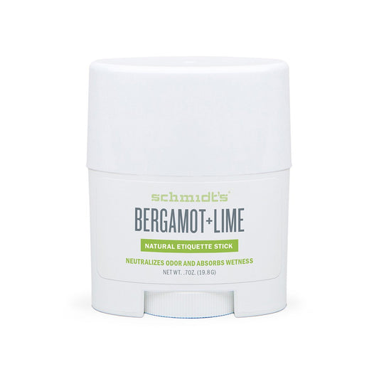 Schmidt's, Deodorant Stick Etiquette, Bergamot + Lime, 0.7oz/19.8g