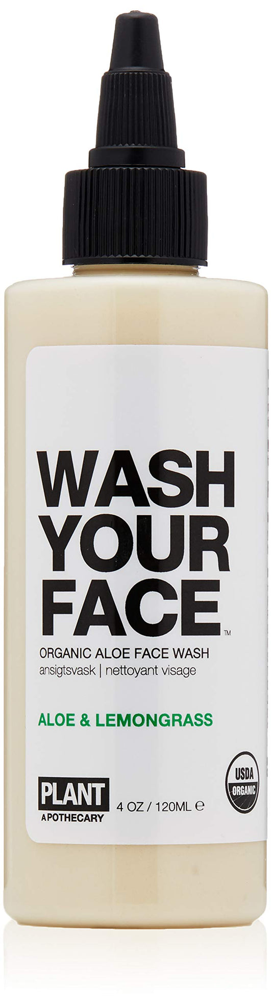 Plant Apothecary, Cleanser Wash Your Face, 4oz/120ml