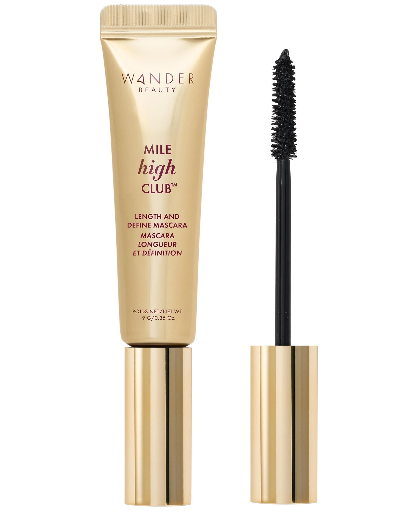 Wander Beauty, Mascara Mile High Club Length And Define, Black, 0.35oz/9g
