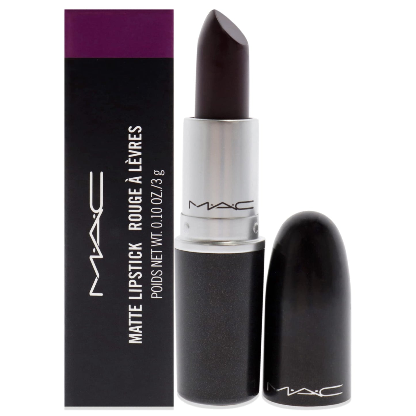 MAC, Lipstick Matte, Smoked Purple, 0.1oz/3g