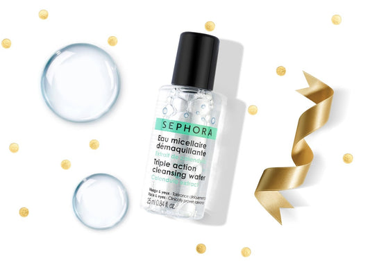 Sephora, Cleanser Triple Action Cleaning Water, 0.84oz/25ml
