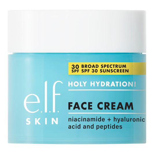 elf, Moisturizer Holy Hydration SPF 30 Face Cream, 1.8oz/50g