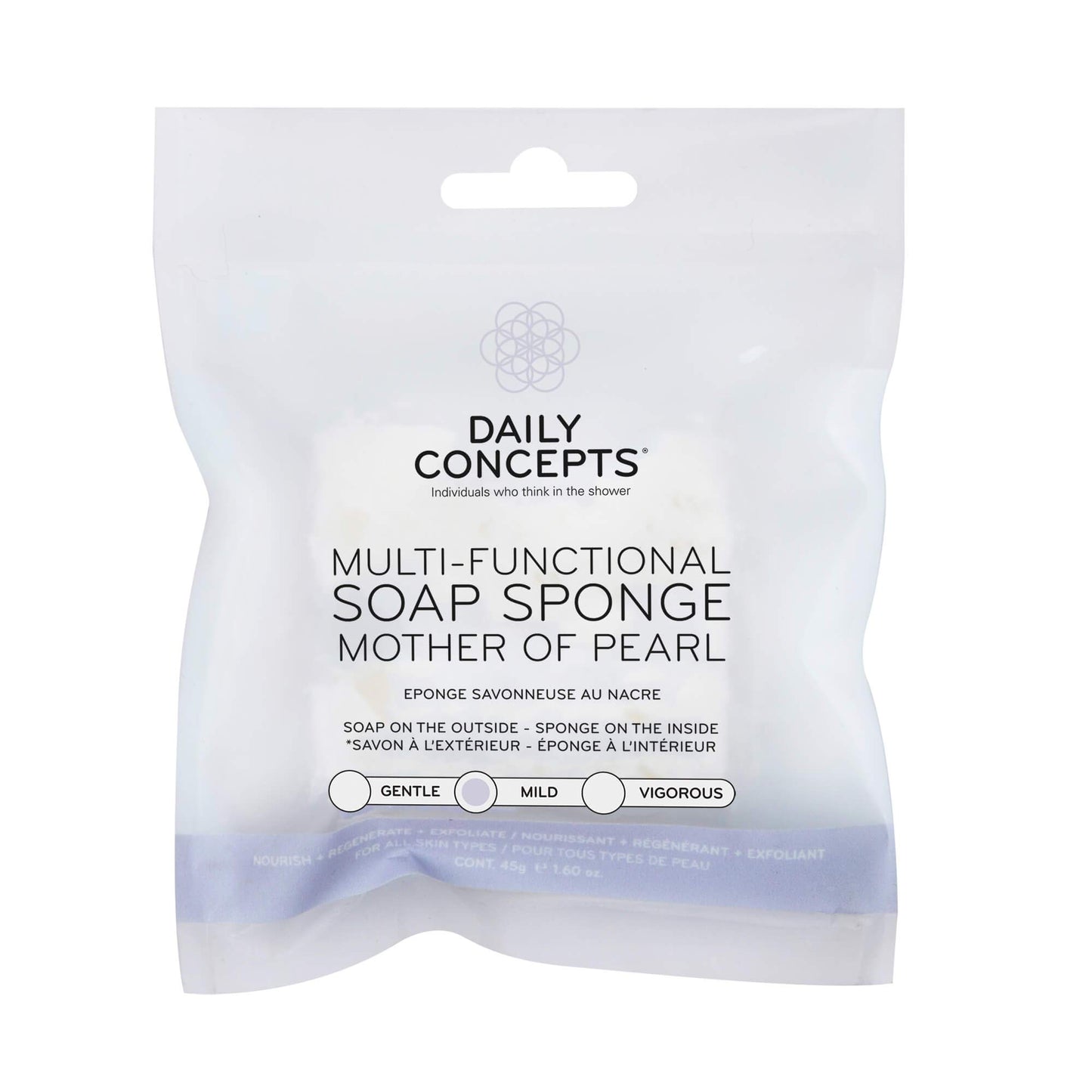 Daily Concepts, Soap Sponge Mother Of Pearl, Mild, 1.6oz/45g