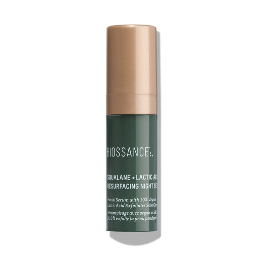 Biossance, Serum Squalane + Lactic Acid Resurfacing Night, 0.13oz/4ml