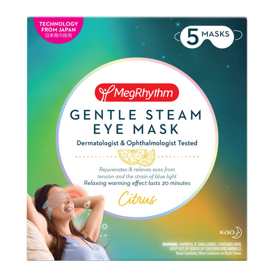MegRhythm, Mask Gentle Steam Eye, Citrus, 5pc