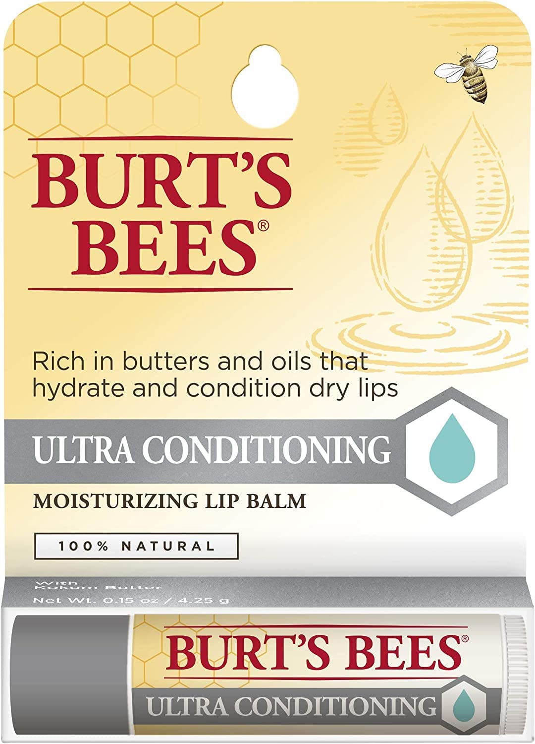 Burt's Bees, Lipbalm Ultra Conditioning, 0.15oz/4.25g