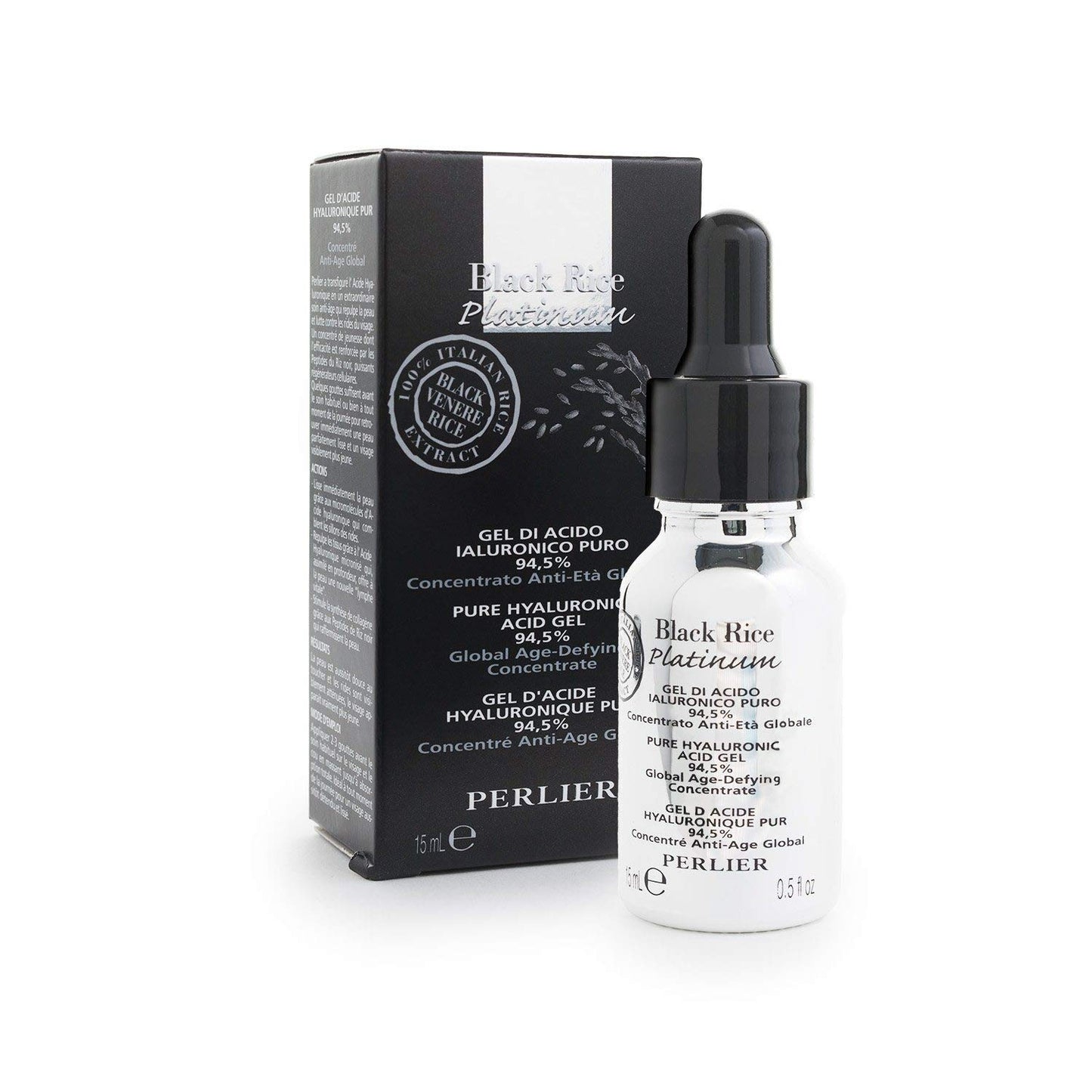 Perlier, Treatment Black Rice Pure Hyaluronic Acid Gel, 0.05oz/15ml