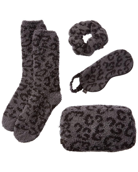Barefoot Dreams, Set, CozyChic Eyemask Scrunchie and Sock, Graphite/Carbon, 4pc