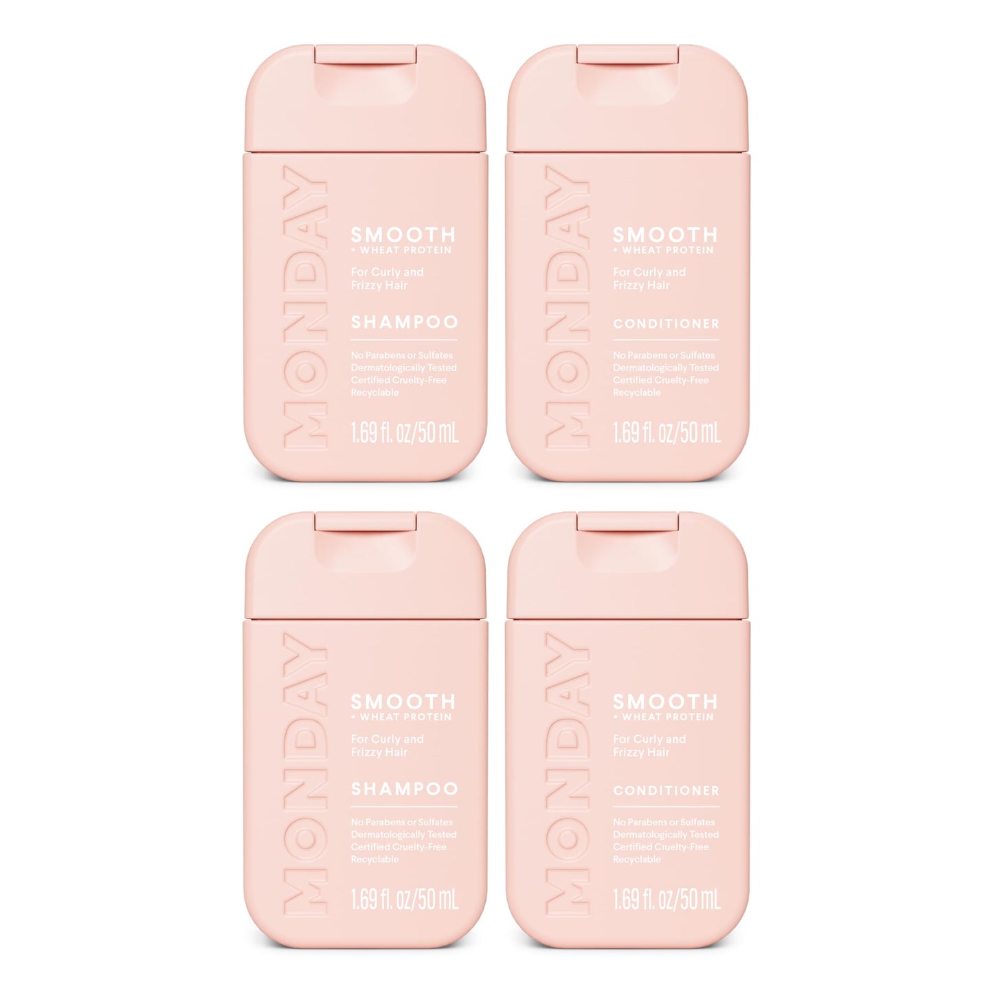Monday, Bundle, Smooth Shampoo & Conditioner, 4pc