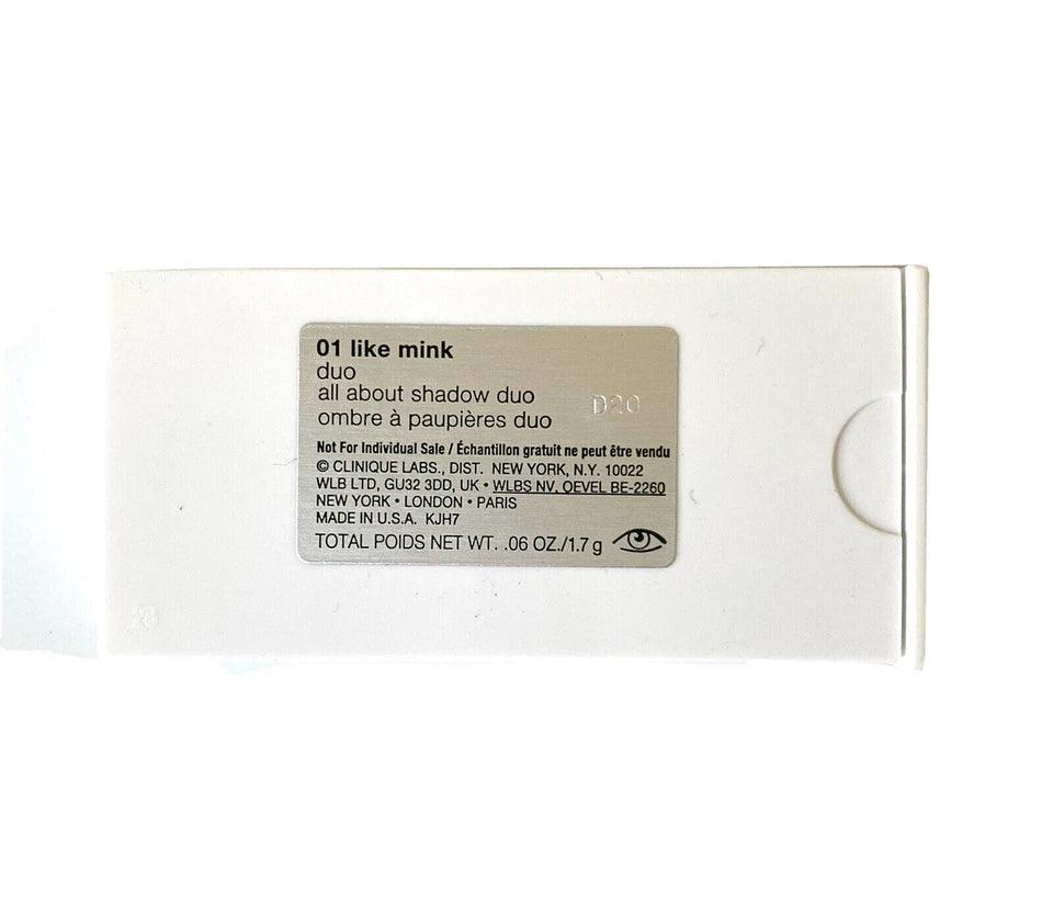 Clinique, Eyeshadow All About Shadow Duo, Like Mink, 0.06oz/1.7g