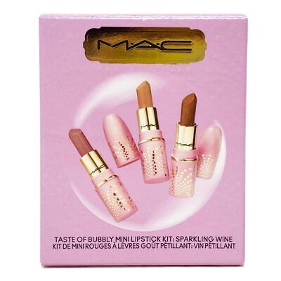 MAC, Set, H22 Taste of Bubbly Mini Lipstick Kit, Sparkling Wine, 3pc