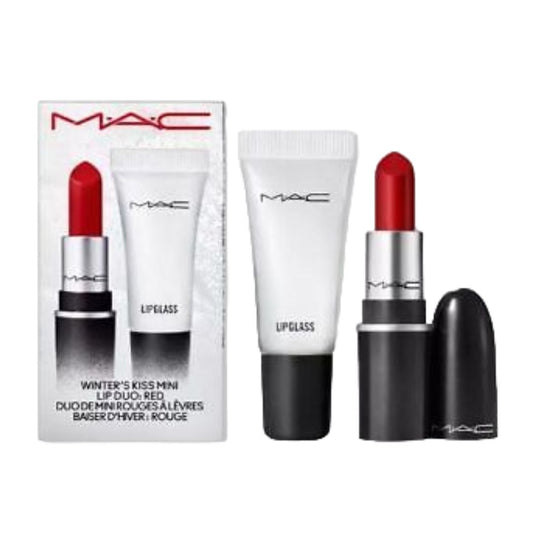 MAC, Set, H23 Winters Kiss Mini Lip Duo, Red, 2pc