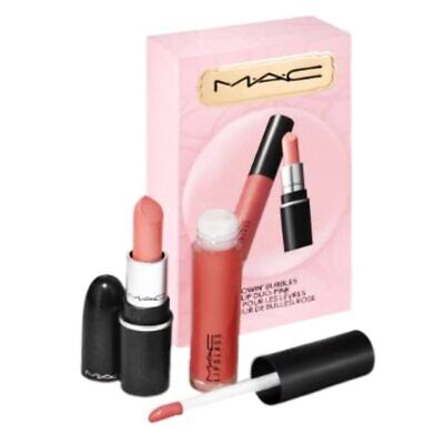 MAC, Set, H22 Blowin' Bubbles Mini Lip Duo, Pink, 2pc