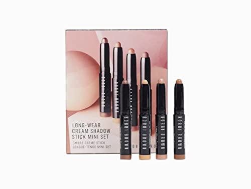 Bobbi Brown, Set, Mini Long-Wear Cream Shadow Stick Quad Golden Pink, Dusty Mauve, Vanilla & Taupe, 4pc