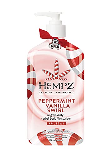 Hempz, Moisturizer Herbal Body, Peppermint Vanilla Swirl, 17oz/500ml