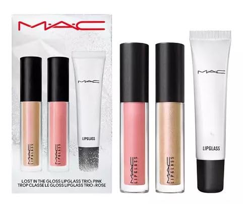 MAC, Set, H23 Lost In Gloss Lipglass Trio, Pink, 3pc