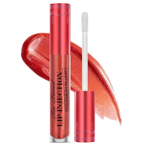 Too Faced, Lipgloss Lip Injection Maximum Plump, Maple Syrup Pancakes, 0.14oz/4g