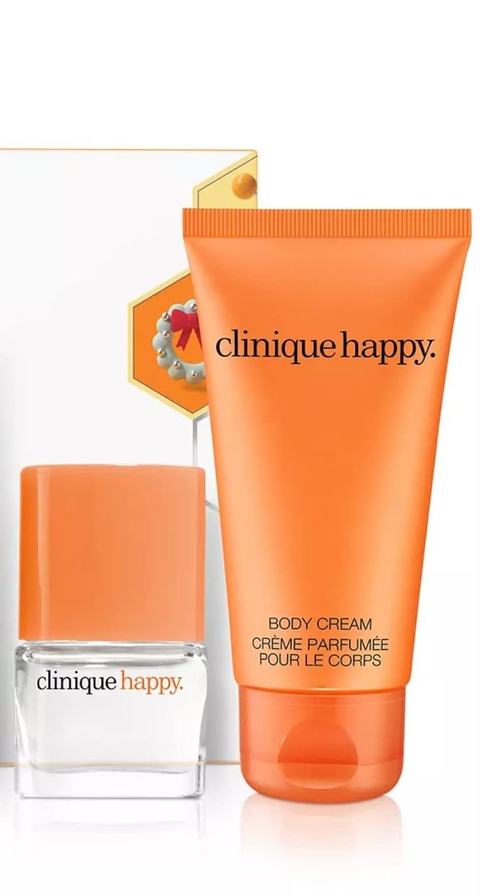 Clinique, Bundle, Happy Perfume Spray and Body Cream Mini, 2pc