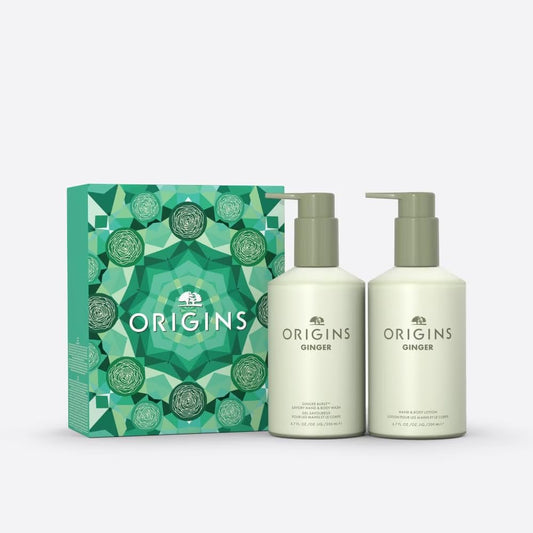 Origins, Set, H24 Ginger Aromatic Hand Wash & Lotion Duo, 2pc