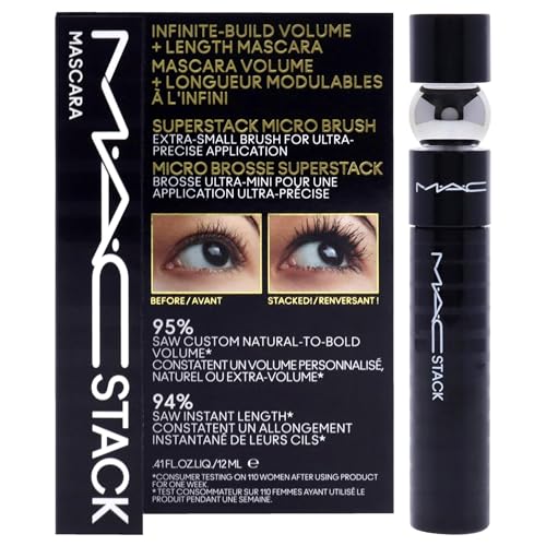MAC, Mascara MACStack, Micro Brush, Black, 0.4oz/12ml