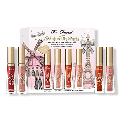 Too Faced, Set, Lipstick Melted In Paris, 4pc