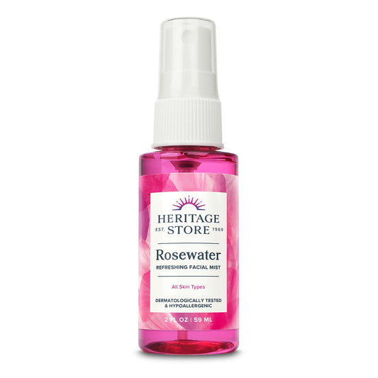 Heritage Store, Face Mist Refreshing Rosewater, 2oz/59ml