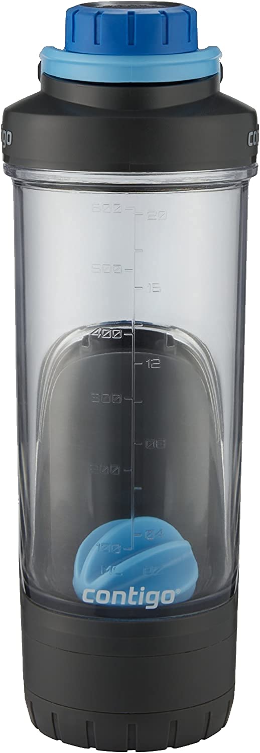 Contigo, Tool, Bottle Shake & Go Fit Shaker with Key Hide-a-Way, Twist Lid, Deep Sea Blue, 28oz