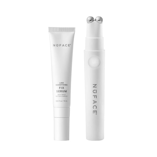 Nuface, Set, Fix Starter Kit, Microcurrent Facial Toning Device with Facial Serum, 2pc