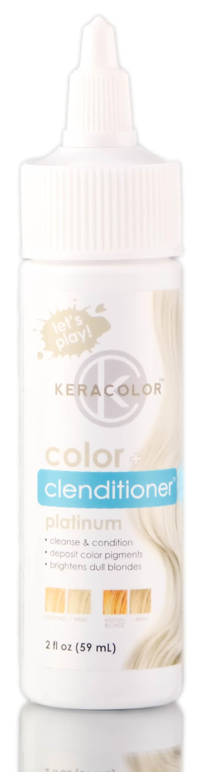 Keracolor, Conditioner Color + Clenditioner, Platinum, 2oz/30ml