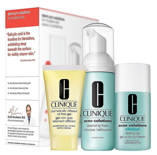 Clinique, Set, Derm Pro Solutions Kit, 3pc