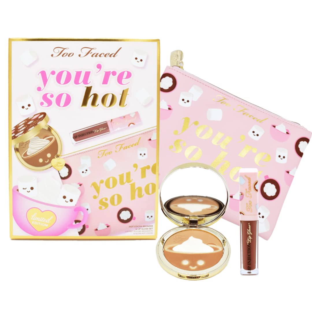 Too Faced, Set, Bronzer and Lipgloss You’re So Hot, 3pc