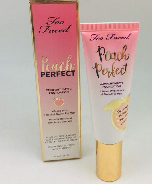 Too Faced, Foundation Peach Perfect Comfort Matte, Swan, 1.6oz/48ml