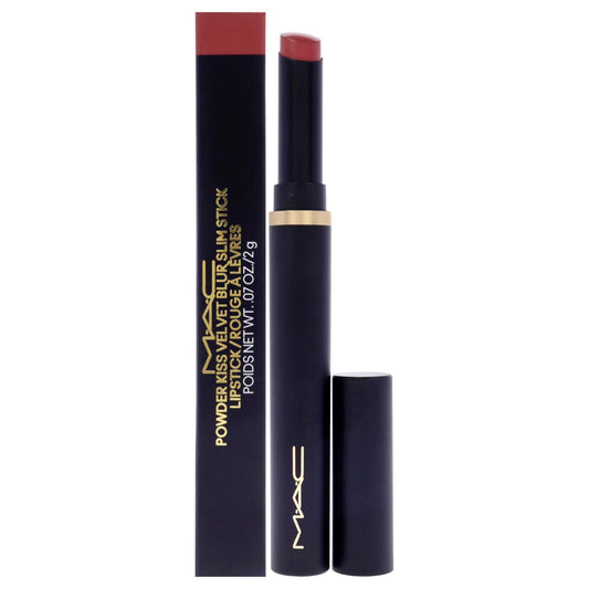 MAC, Lipstick Powder Kiss Velvet Blur Slim, Brickthrough, 0.07oz/2g