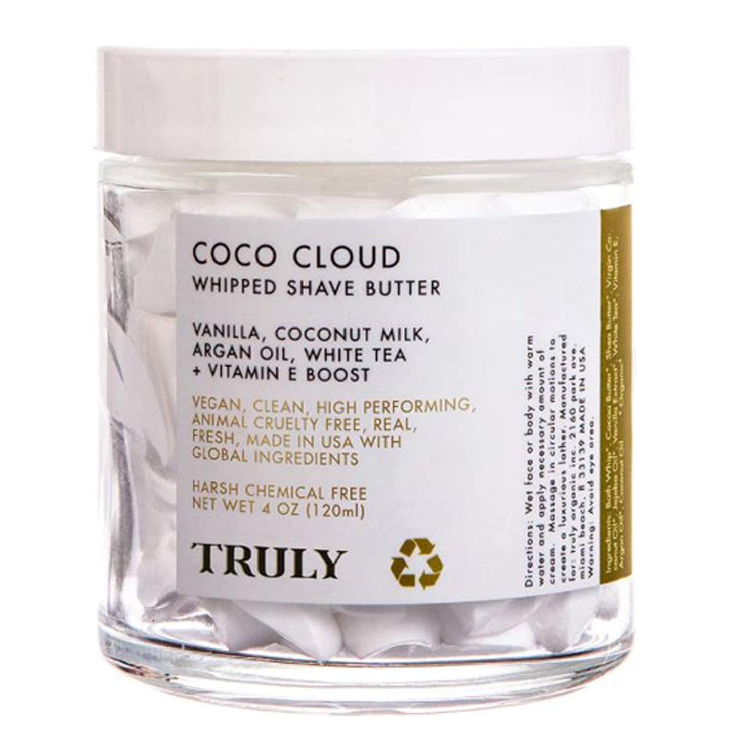Truly, Shave Coco Cloud Whipped Butter, 4oz/120ml