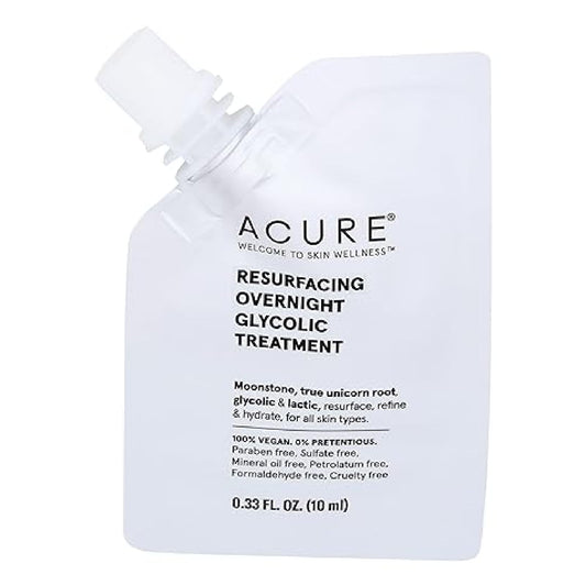 Acure, Treatment Resurfacing Overnight Glycolic, 0.33oz/10ml